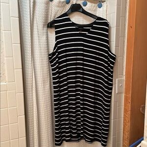 J. Jill Black and White Striped Dress